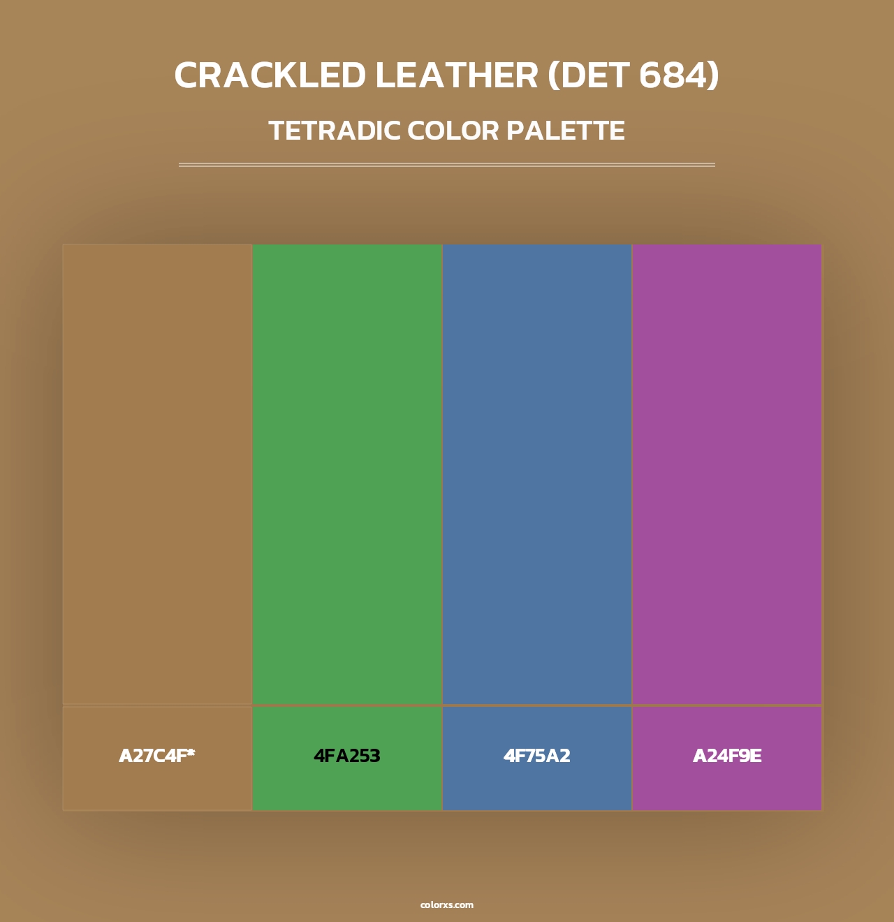 Crackled Leather (DET 684) - Tetradic Color Palette