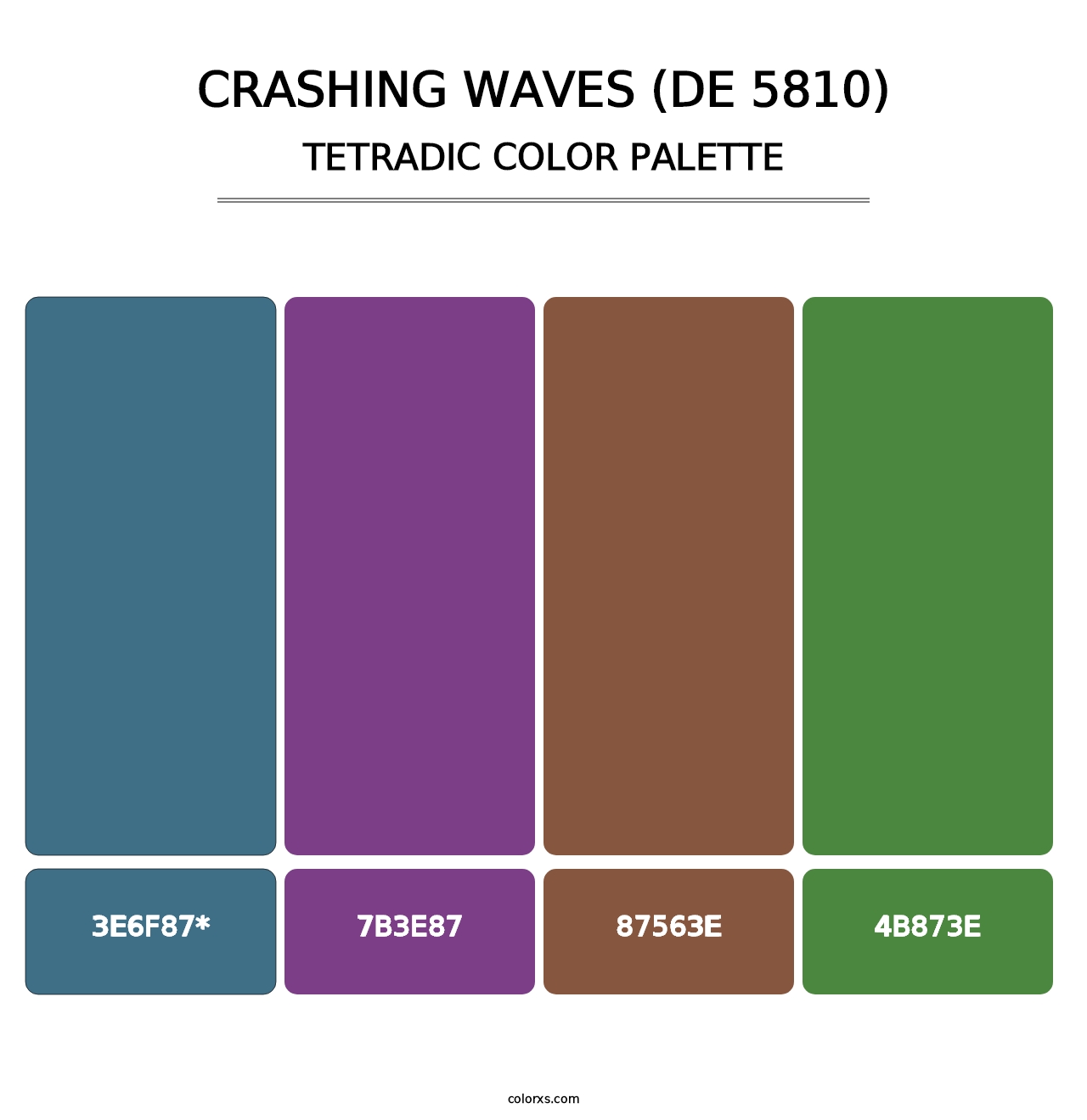 Crashing Waves (DE 5810) - Tetradic Color Palette