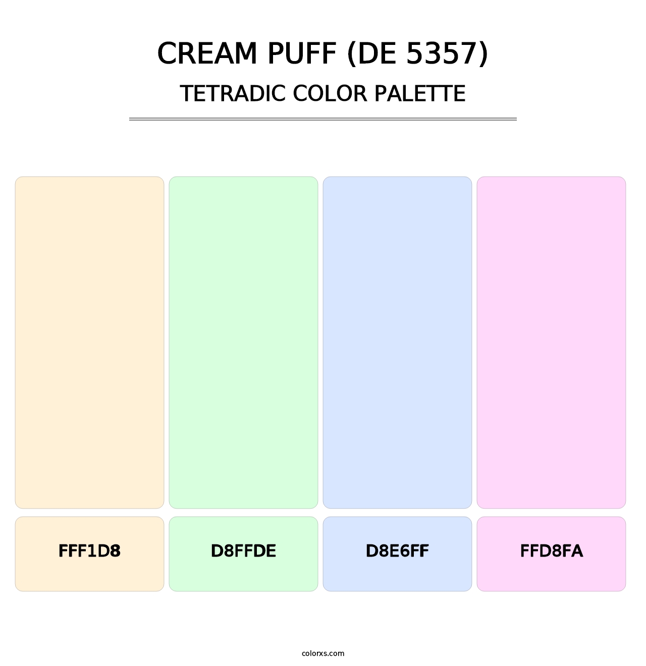 Cream Puff (DE 5357) - Tetradic Color Palette