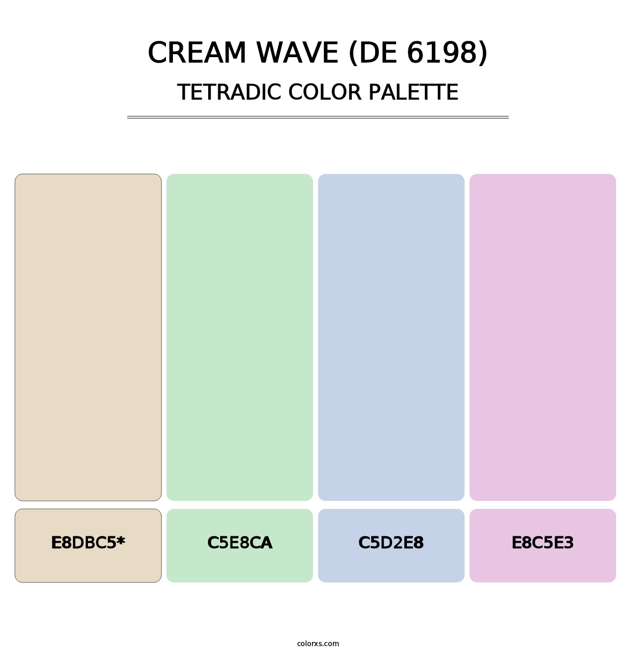 Cream Wave (DE 6198) - Tetradic Color Palette