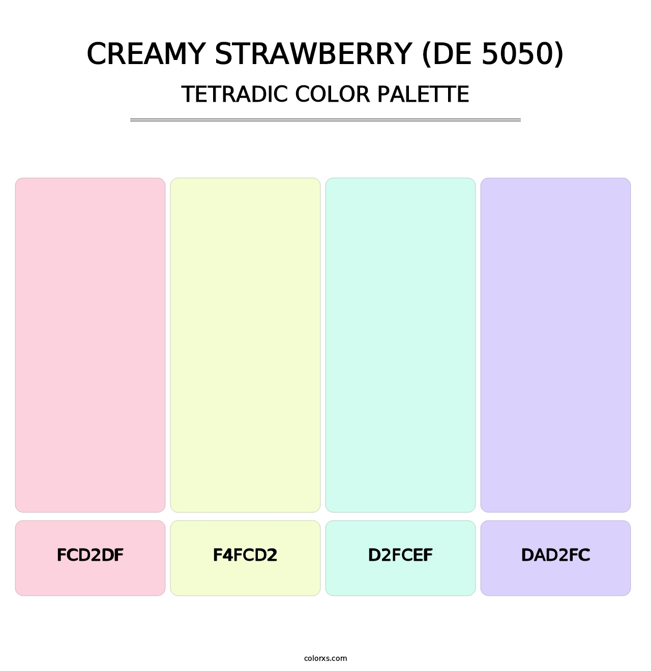 Creamy Strawberry (DE 5050) - Tetradic Color Palette