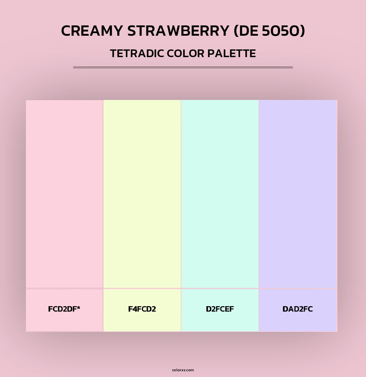 Creamy Strawberry (DE 5050) - Tetradic Color Palette