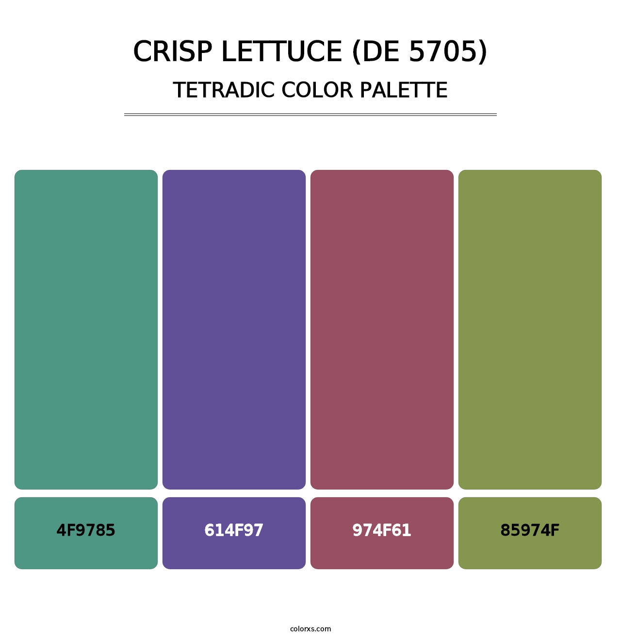 Crisp Lettuce (DE 5705) - Tetradic Color Palette