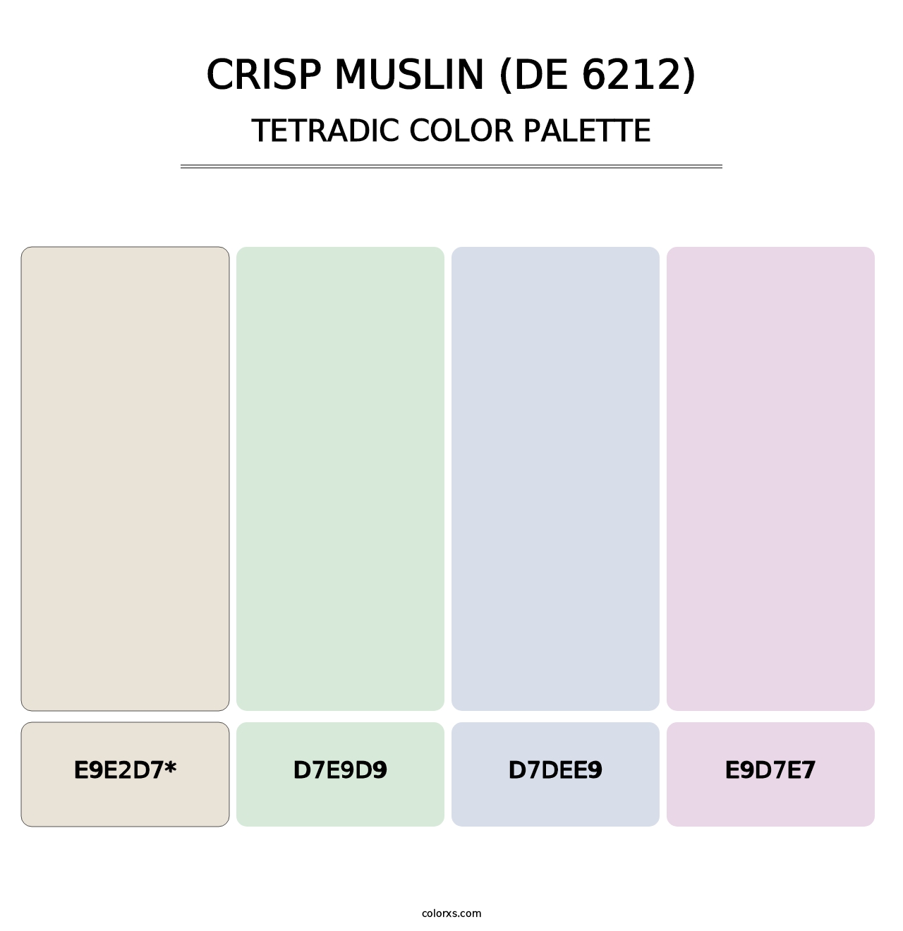 Crisp Muslin (DE 6212) - Tetradic Color Palette