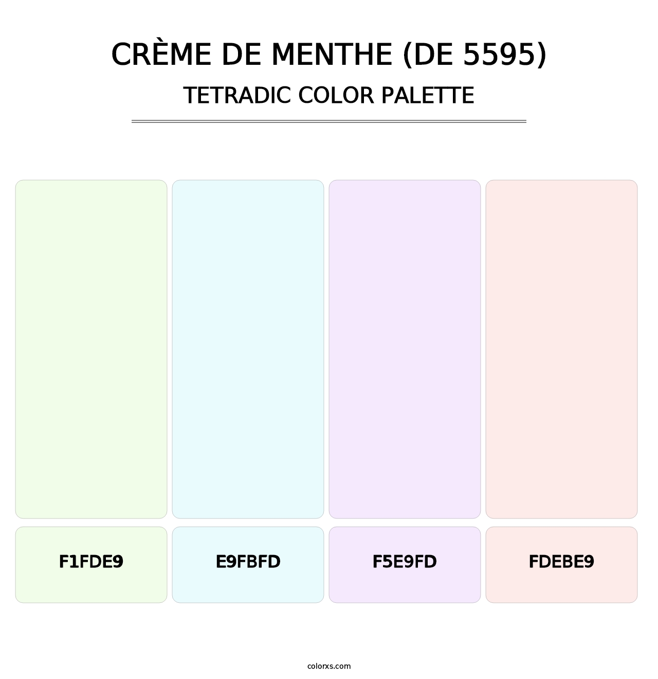 Crème de Menthe (DE 5595) - Tetradic Color Palette
