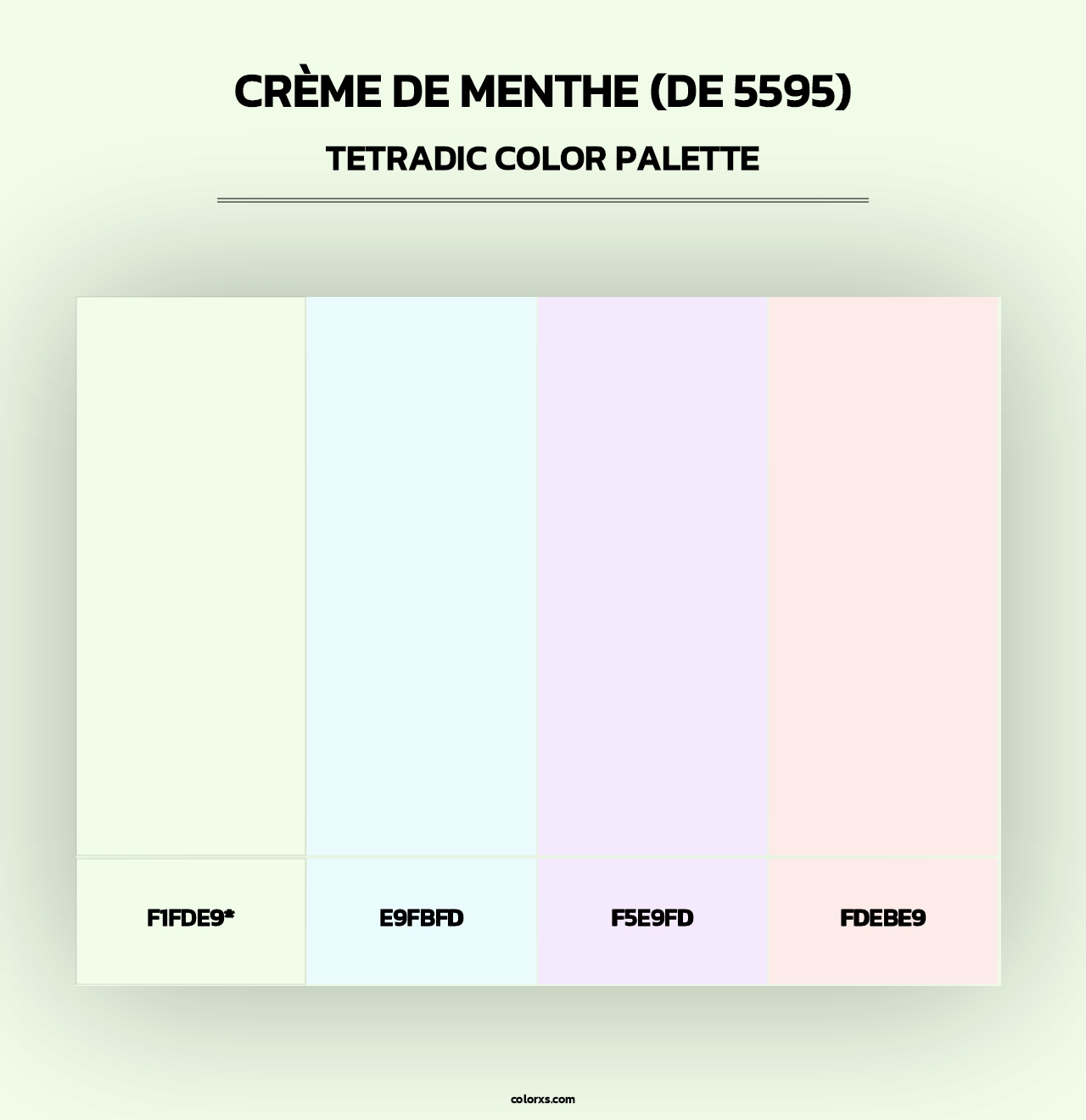 Crème de Menthe (DE 5595) - Tetradic Color Palette