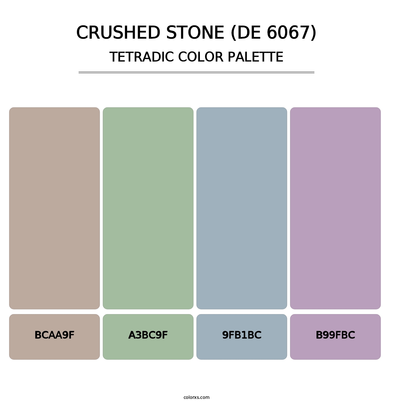 Crushed Stone (DE 6067) - Tetradic Color Palette