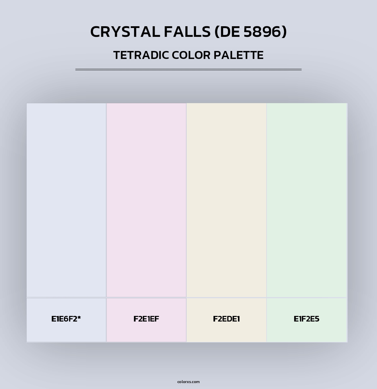 Crystal Falls (DE 5896) - Tetradic Color Palette
