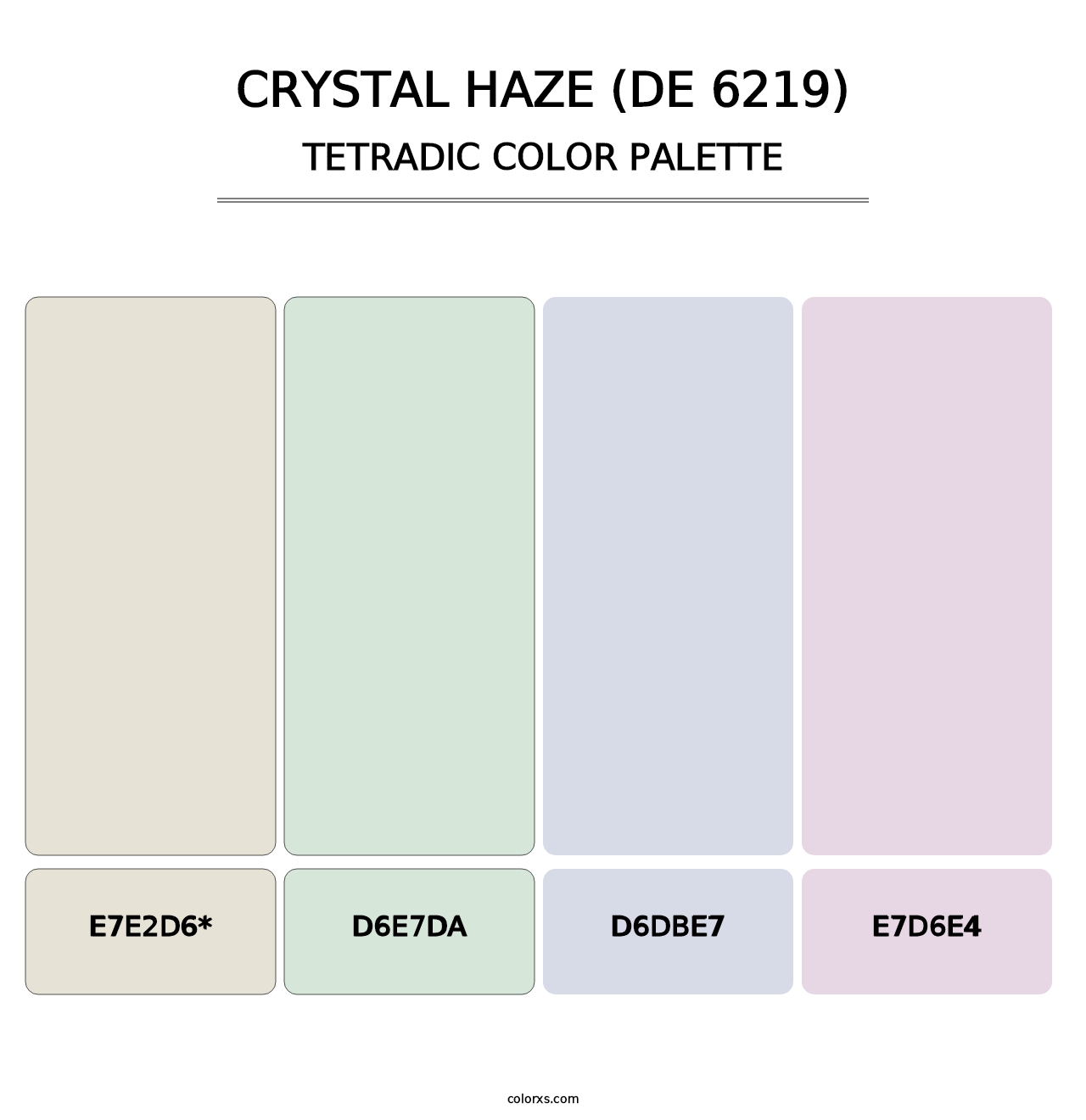 Crystal Haze (DE 6219) - Tetradic Color Palette
