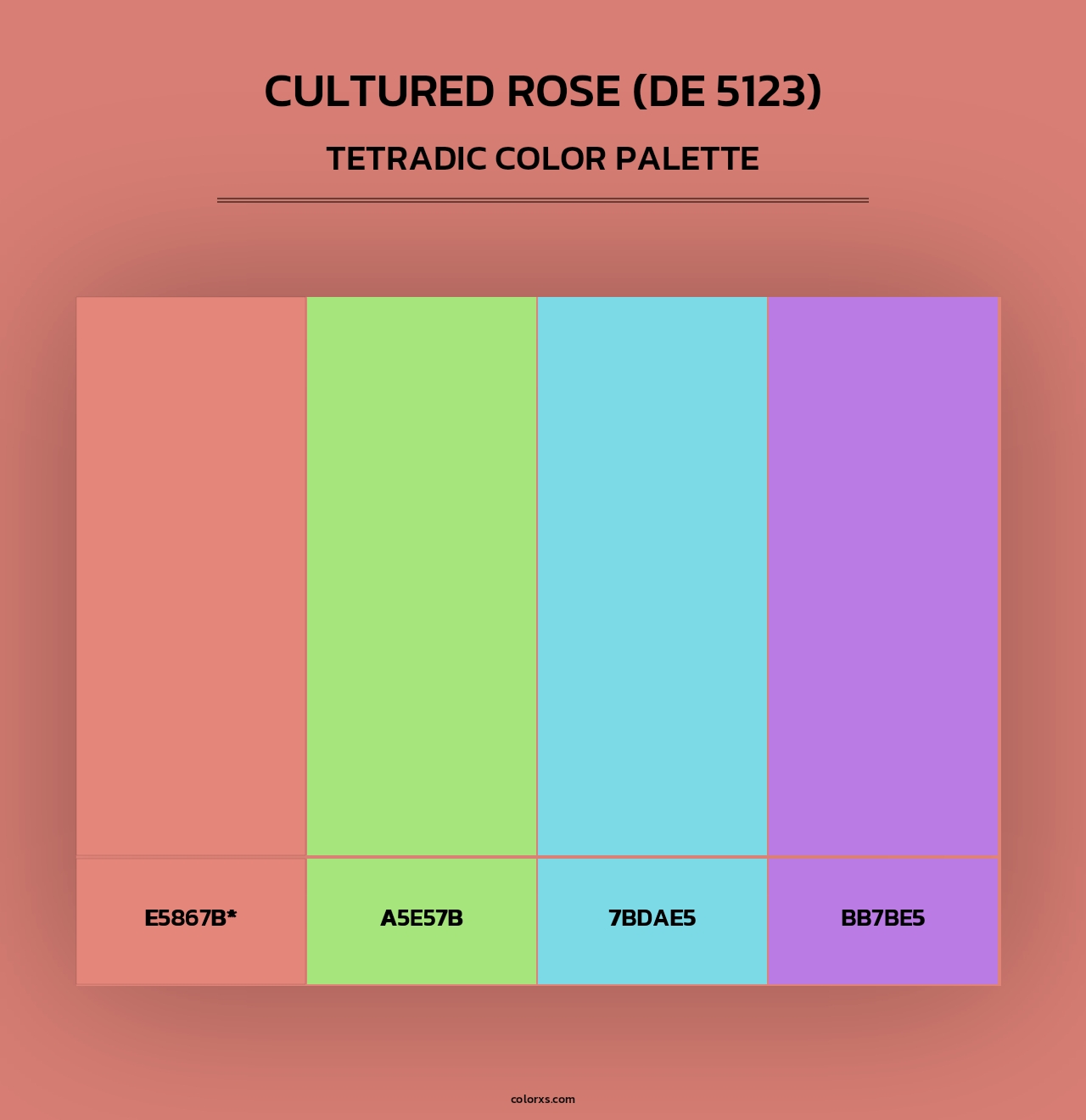 Cultured Rose (DE 5123) - Tetradic Color Palette