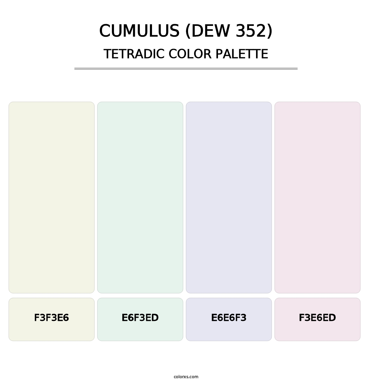 Cumulus (DEW 352) - Tetradic Color Palette