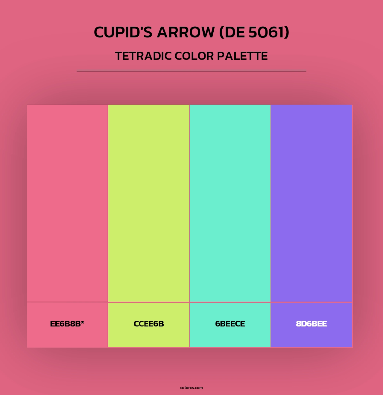Cupid's Arrow (DE 5061) - Tetradic Color Palette