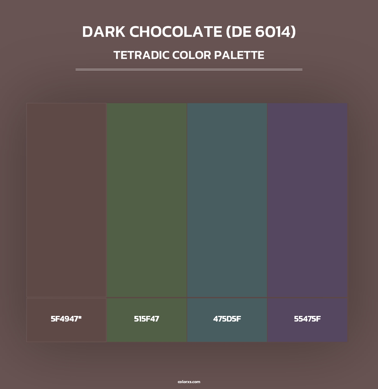 Dark Chocolate (DE 6014) - Tetradic Color Palette