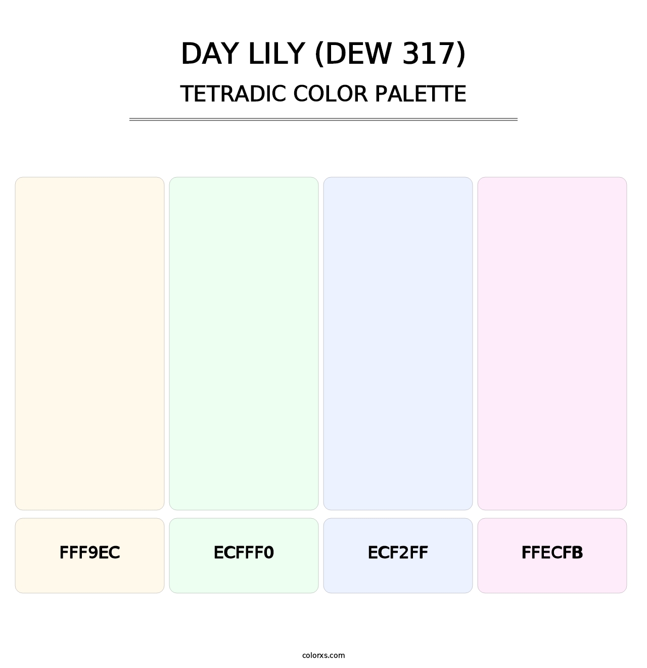 Day Lily (DEW 317) - Tetradic Color Palette