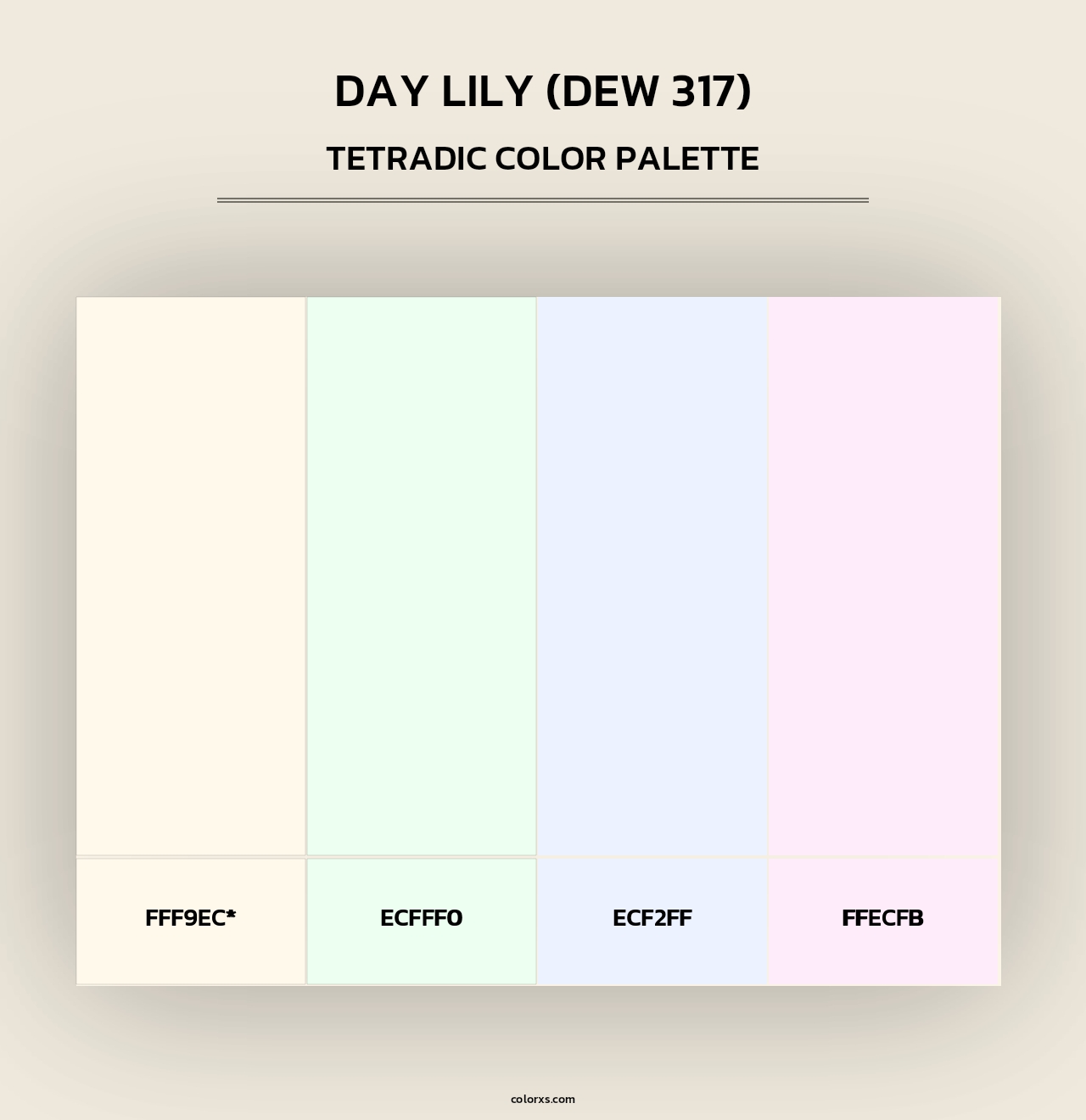 Day Lily (DEW 317) - Tetradic Color Palette