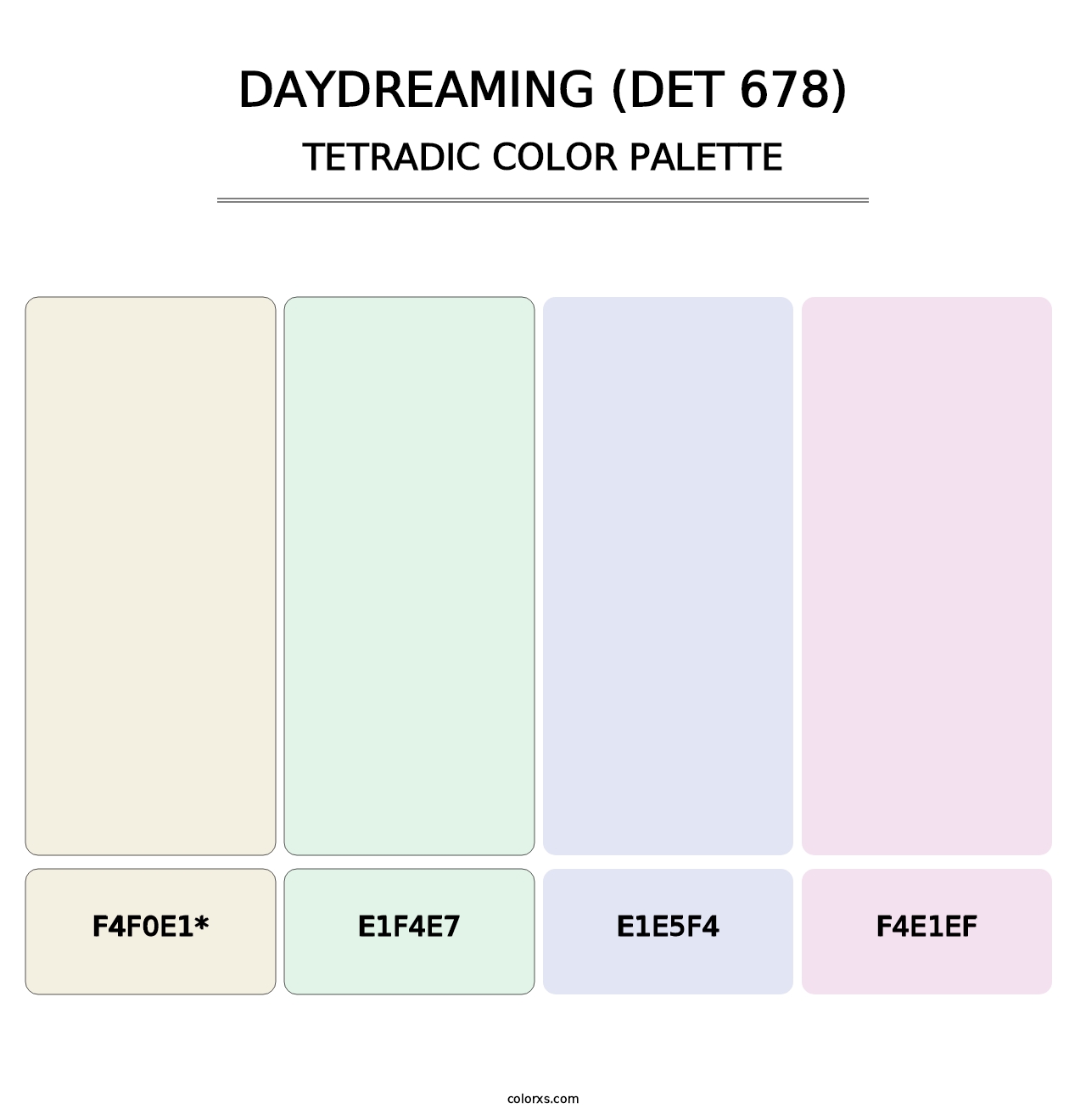 Daydreaming (DET 678) - Tetradic Color Palette