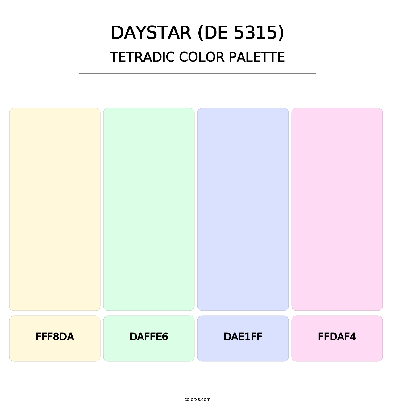 Daystar (DE 5315) - Tetradic Color Palette
