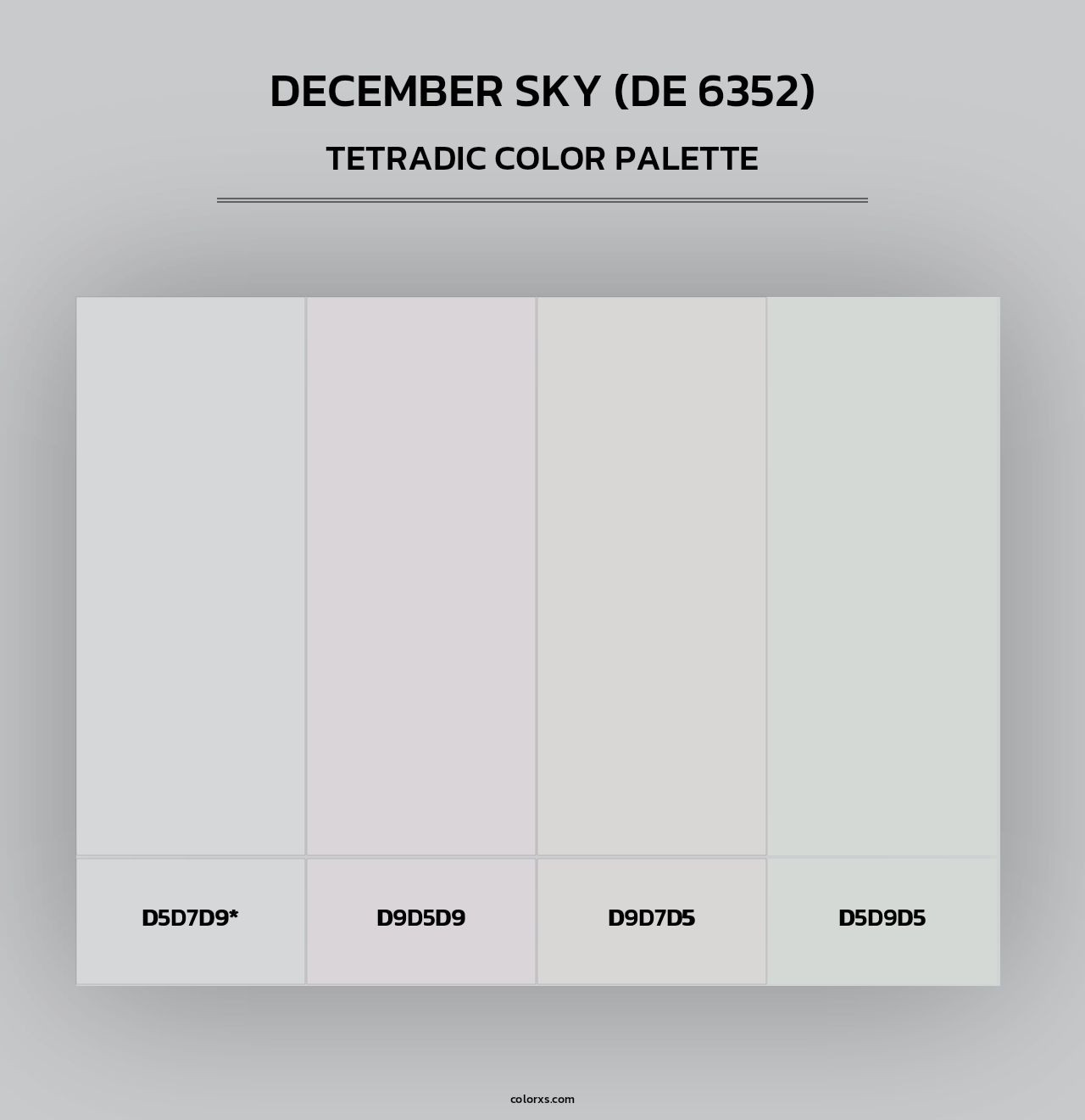 December Sky (DE 6352) - Tetradic Color Palette