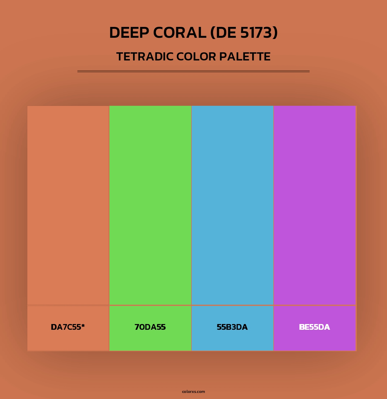 Deep Coral (DE 5173) - Tetradic Color Palette