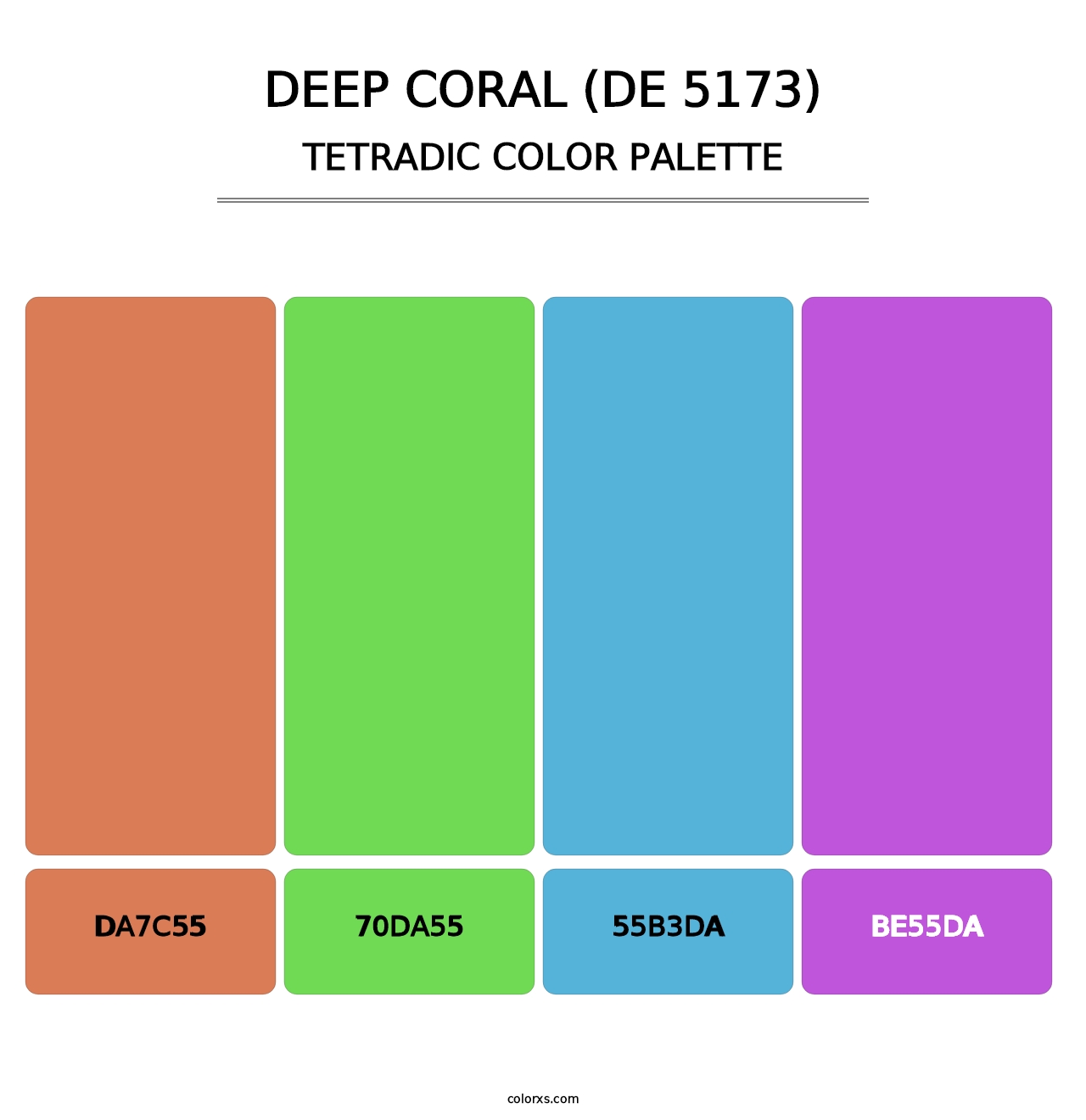 Deep Coral (DE 5173) - Tetradic Color Palette