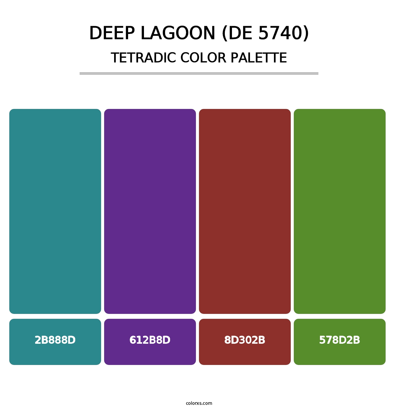 Deep Lagoon (DE 5740) - Tetradic Color Palette