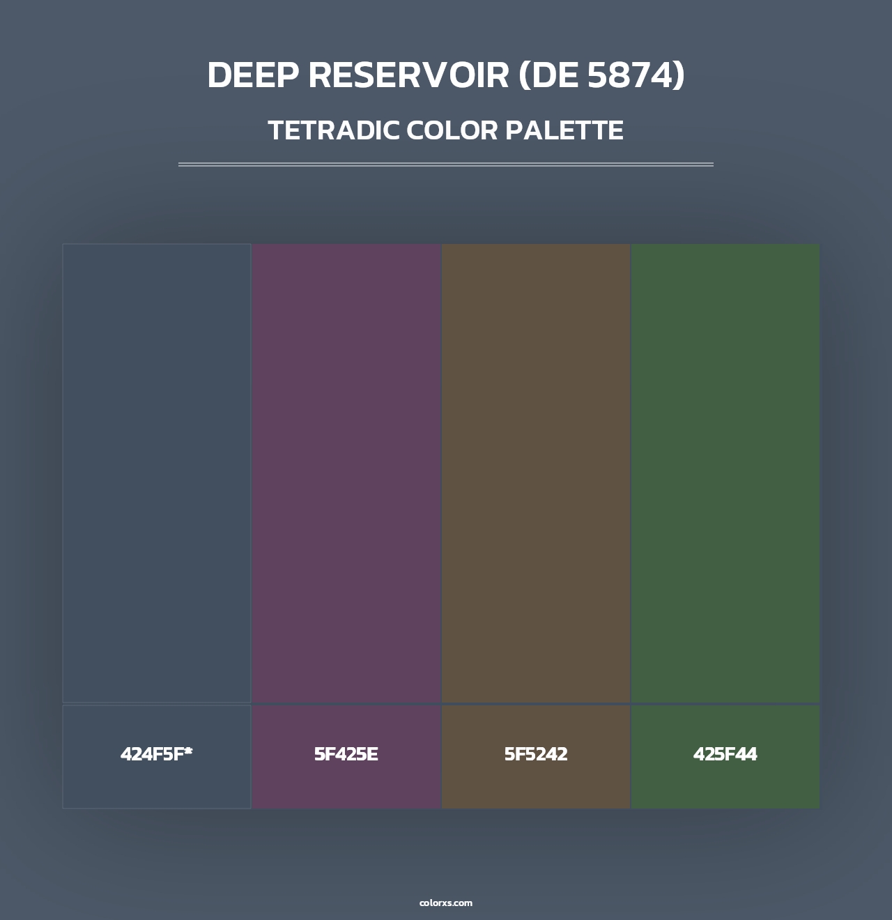 Deep Reservoir (DE 5874) - Tetradic Color Palette