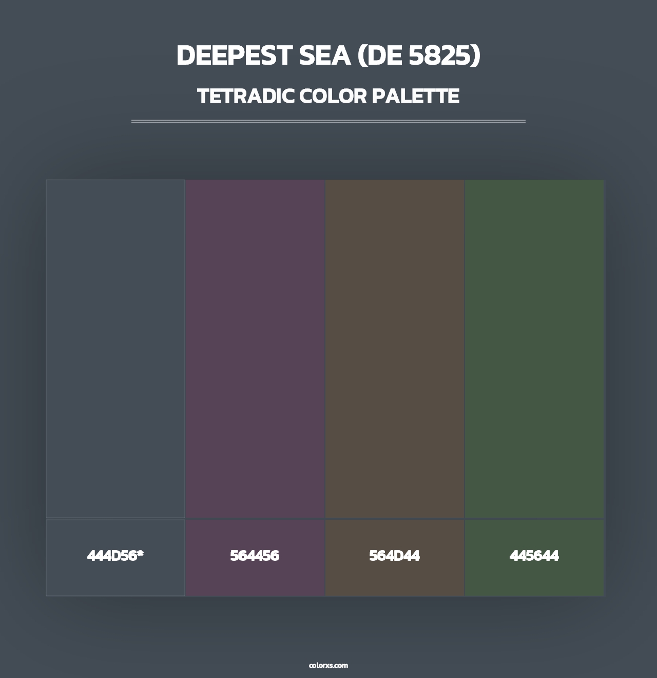 Deepest Sea (DE 5825) - Tetradic Color Palette