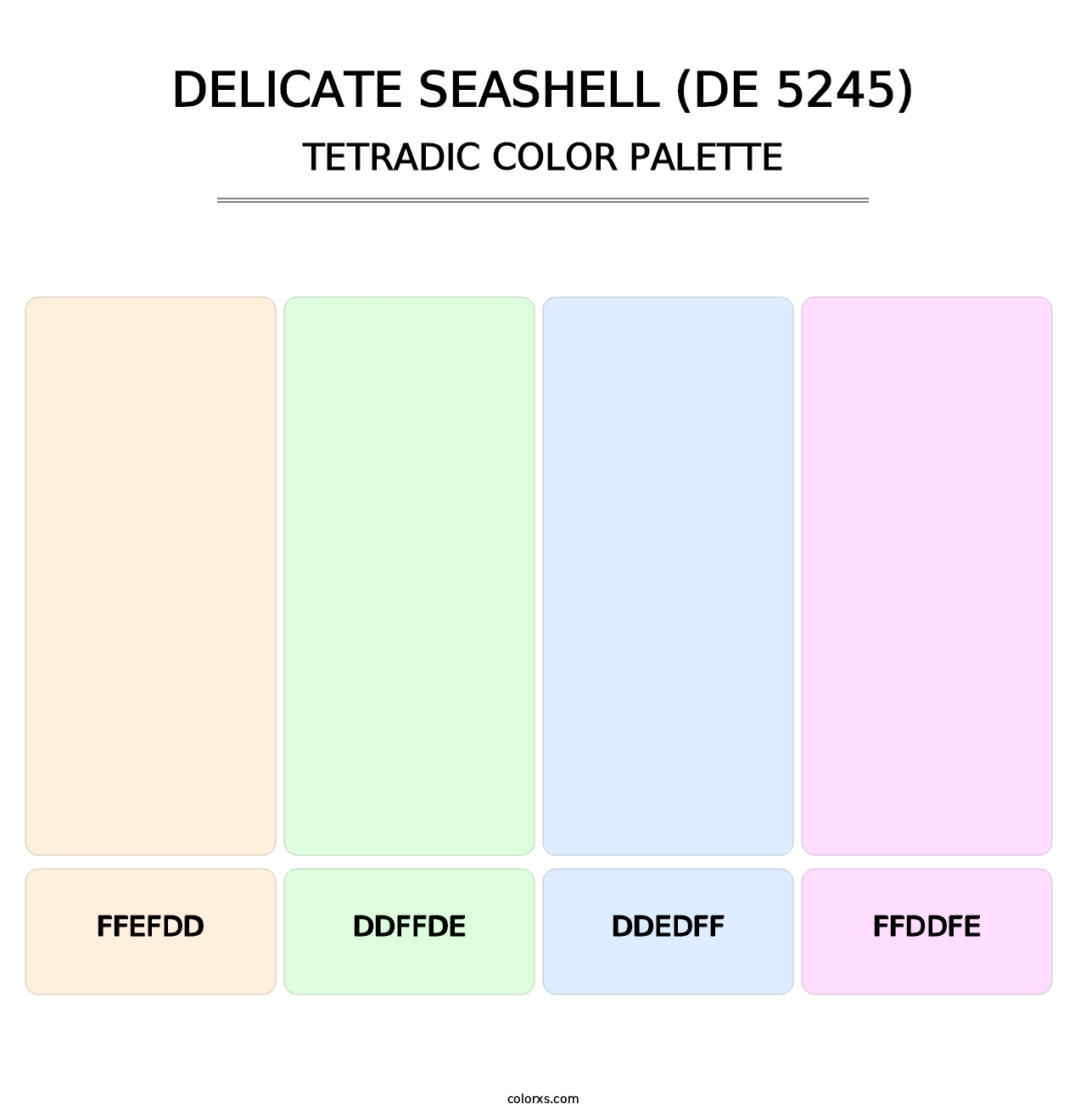 Delicate Seashell (DE 5245) - Tetradic Color Palette