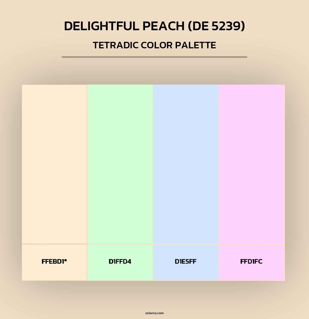 Delightful Peach (DE 5239) - Tetradic Color Palette