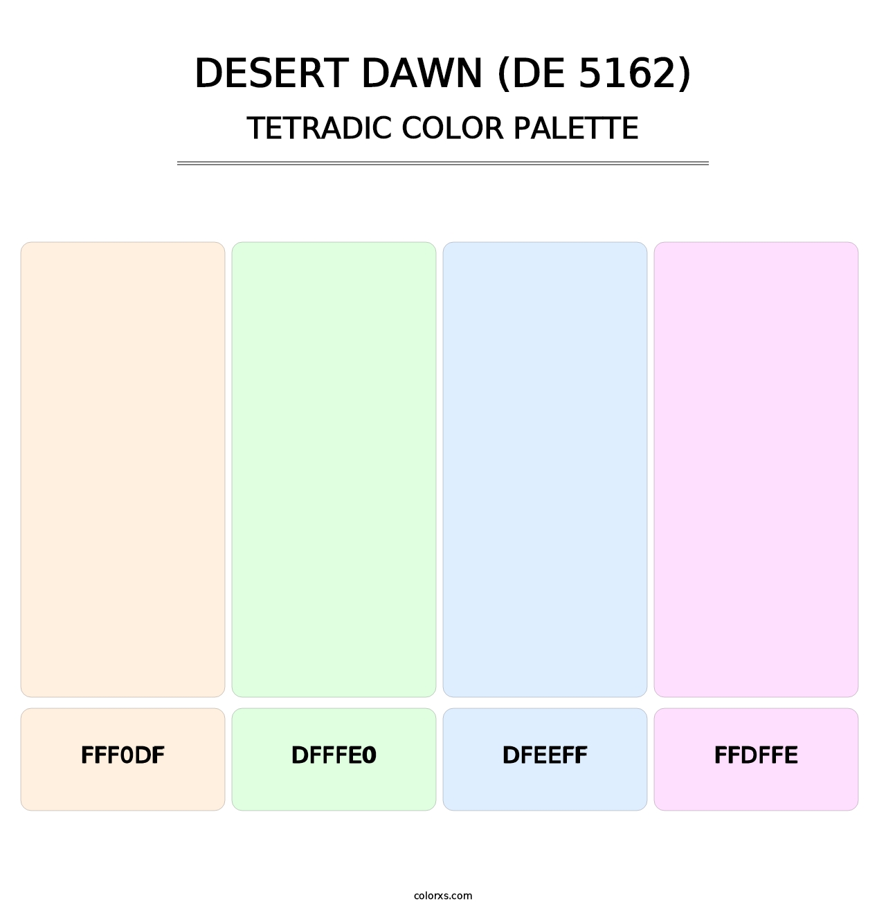 Desert Dawn (DE 5162) - Tetradic Color Palette