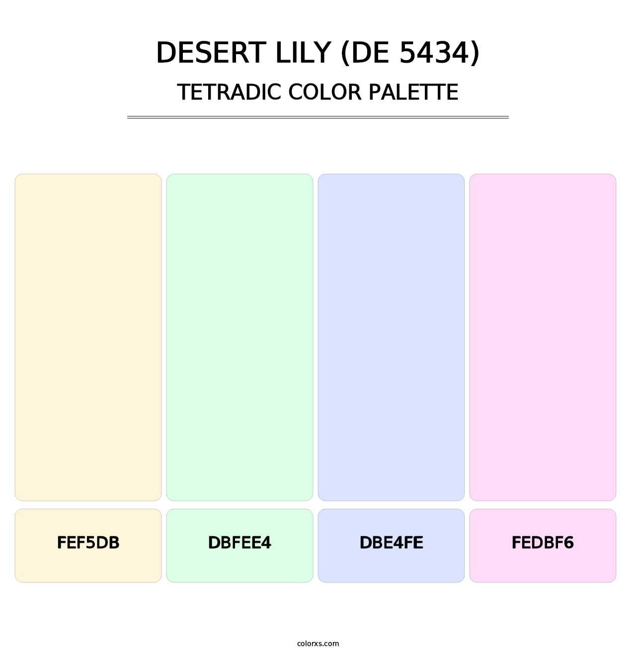 Desert Lily (DE 5434) - Tetradic Color Palette