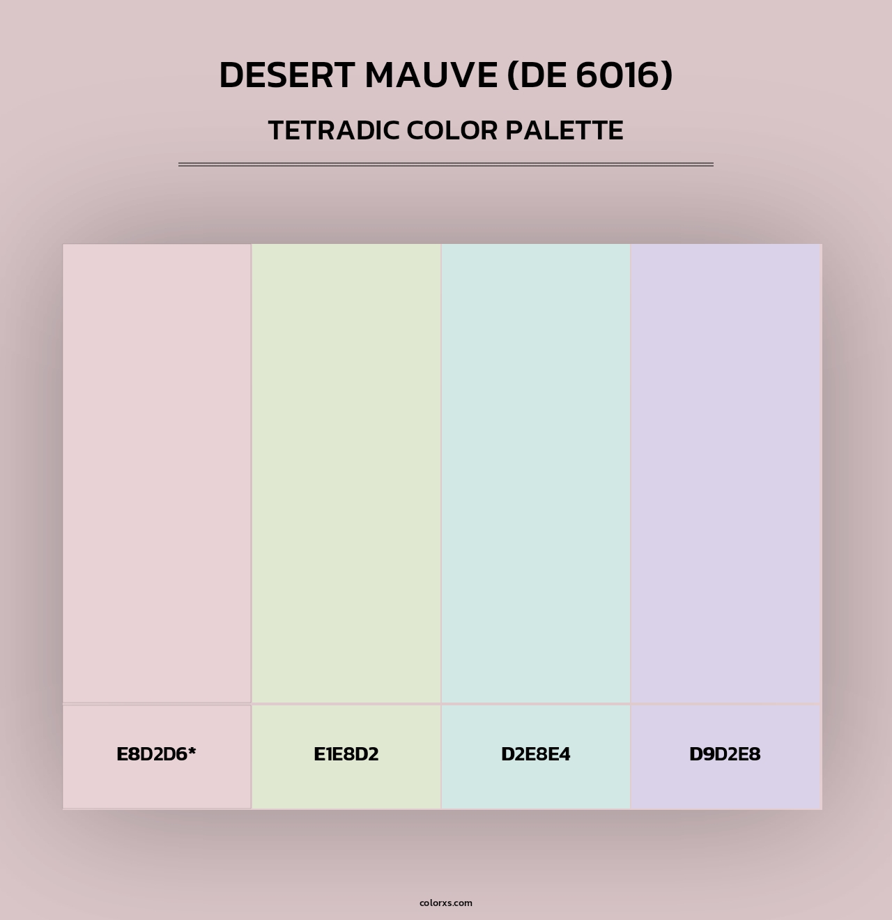 Desert Mauve (DE 6016) - Tetradic Color Palette
