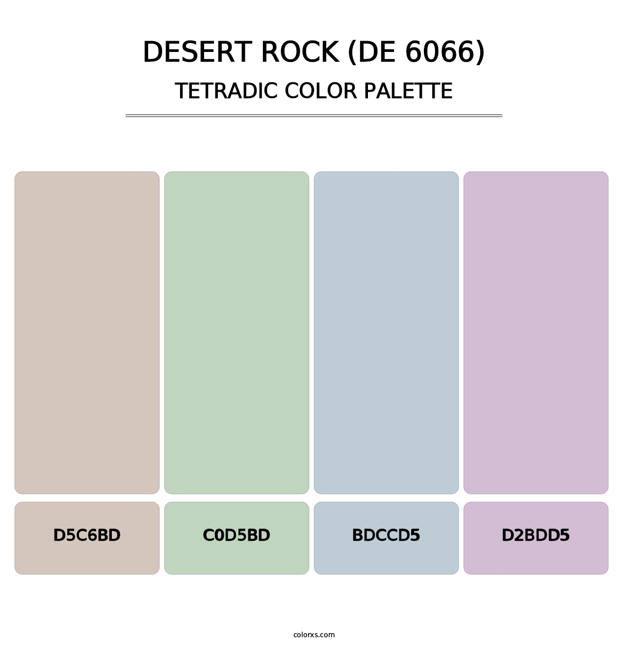 Desert Rock (DE 6066) - Tetradic Color Palette