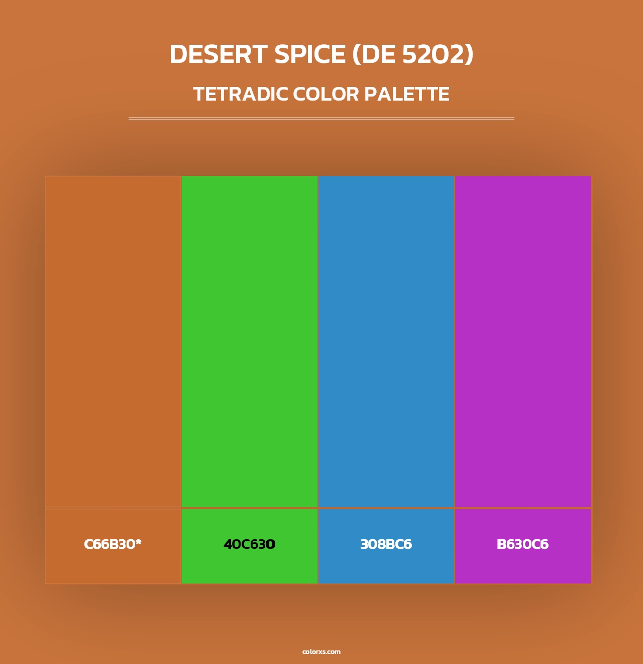 Desert Spice (DE 5202) - Tetradic Color Palette