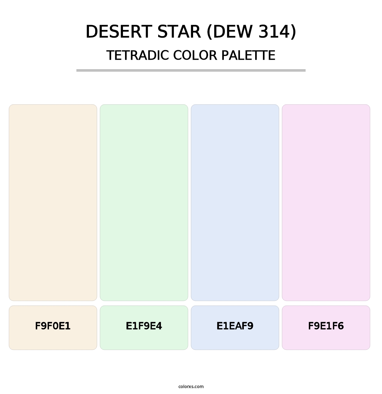 Desert Star (DEW 314) - Tetradic Color Palette