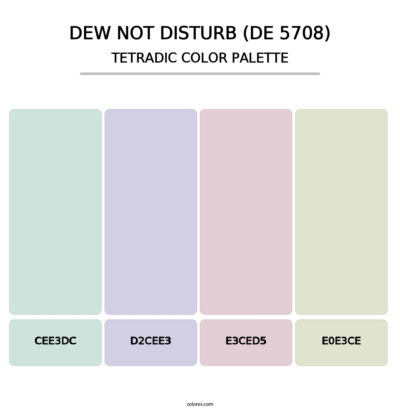 Dew Not Disturb (DE 5708) - Tetradic Color Palette