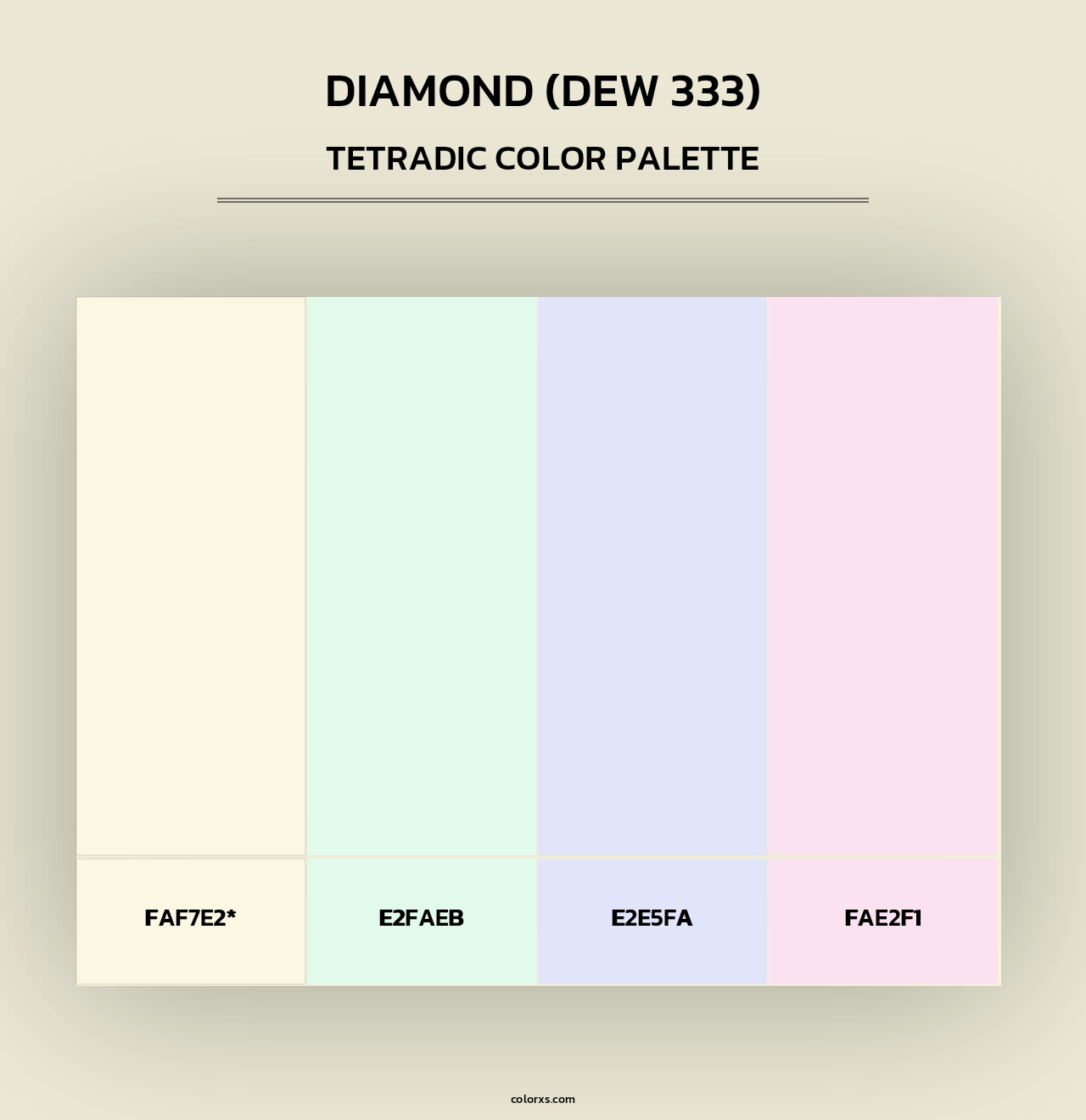 Diamond (DEW 333) - Tetradic Color Palette