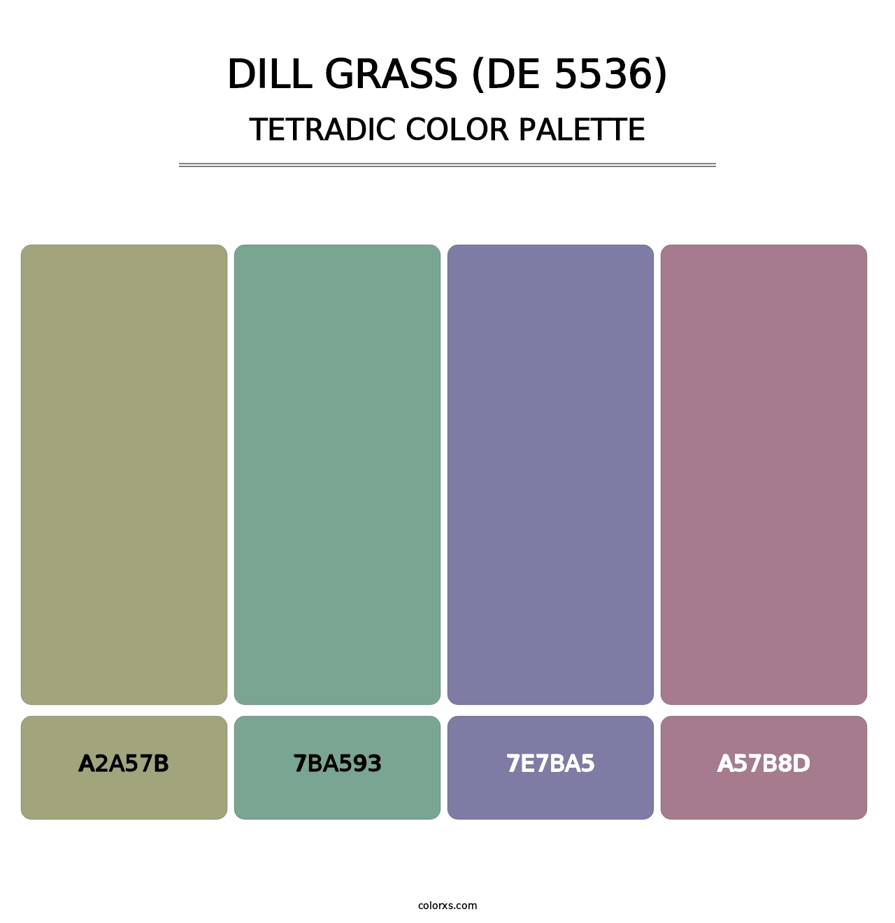 Dill Grass (DE 5536) - Tetradic Color Palette
