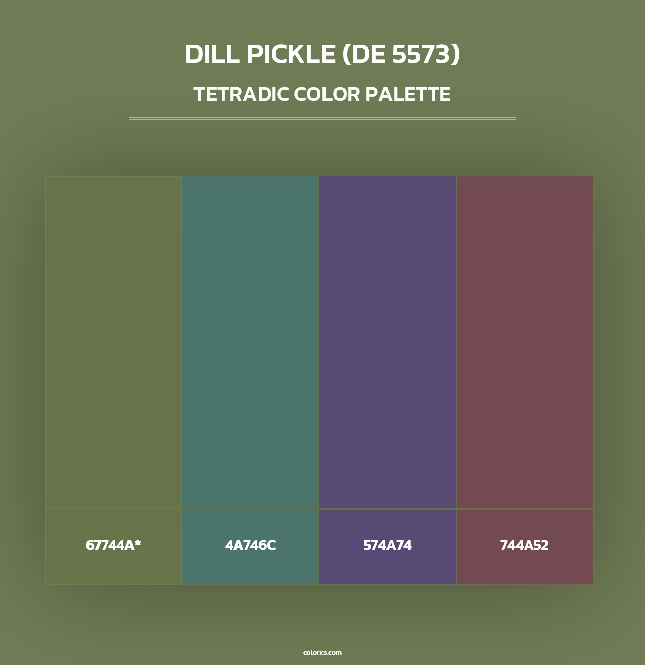 Dill Pickle (DE 5573) - Tetradic Color Palette