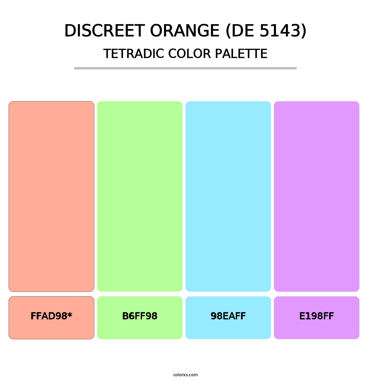Discreet Orange (DE 5143) - Tetradic Color Palette
