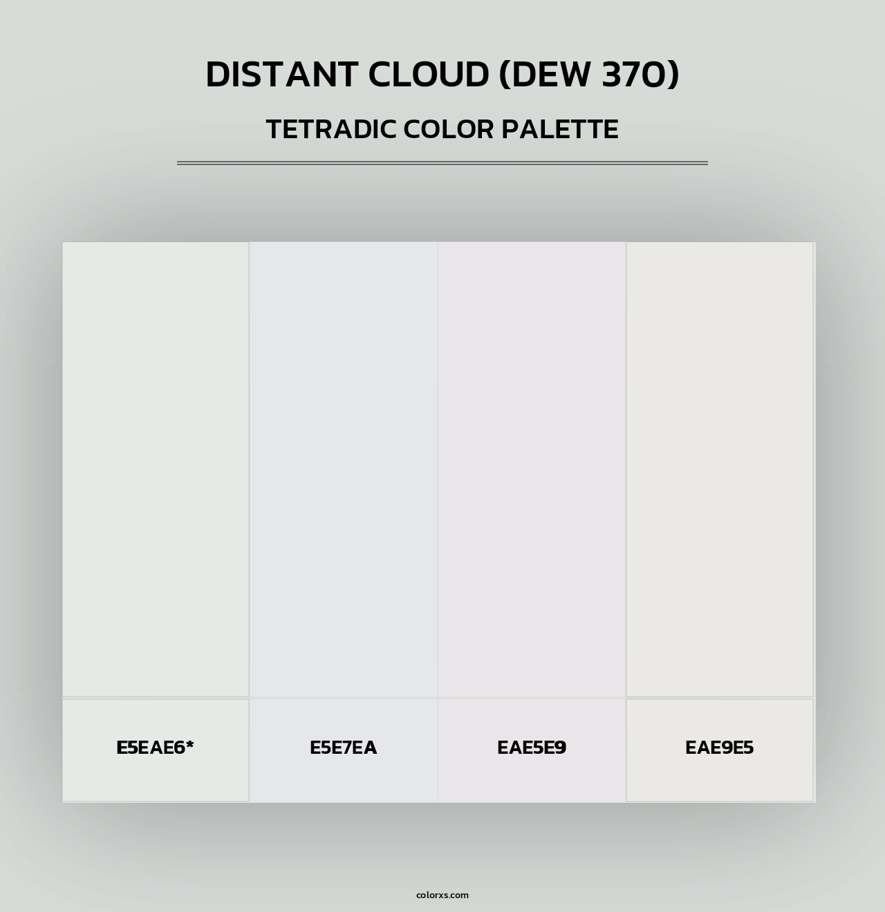 Distant Cloud (DEW 370) - Tetradic Color Palette