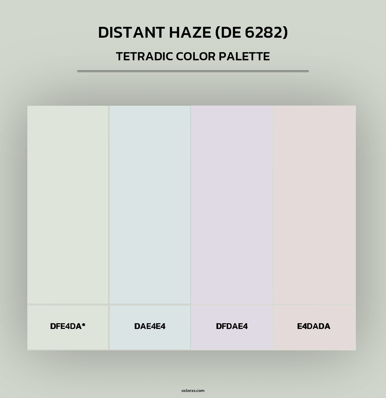 Distant Haze (DE 6282) - Tetradic Color Palette