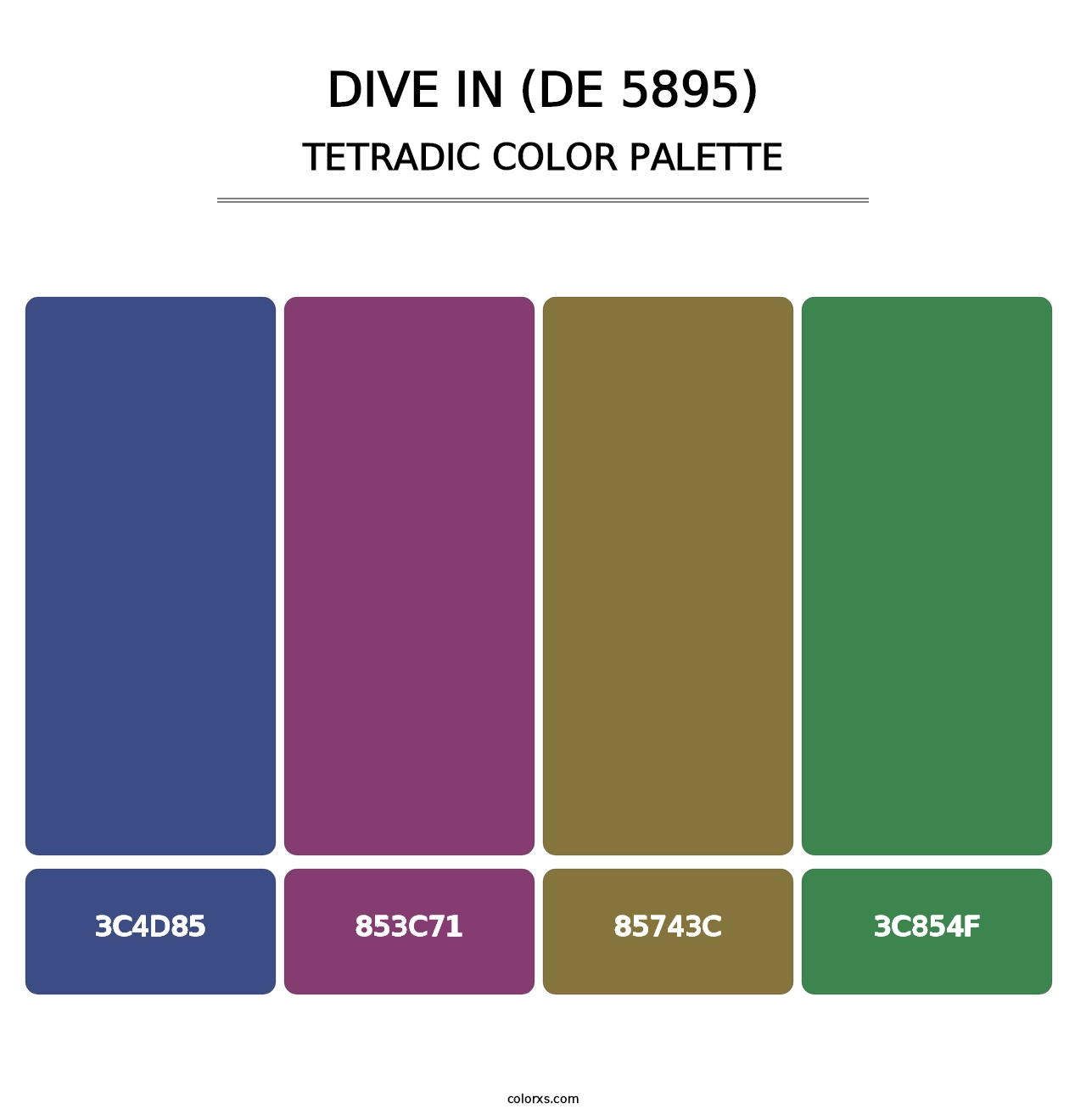 Dive In (DE 5895) - Tetradic Color Palette