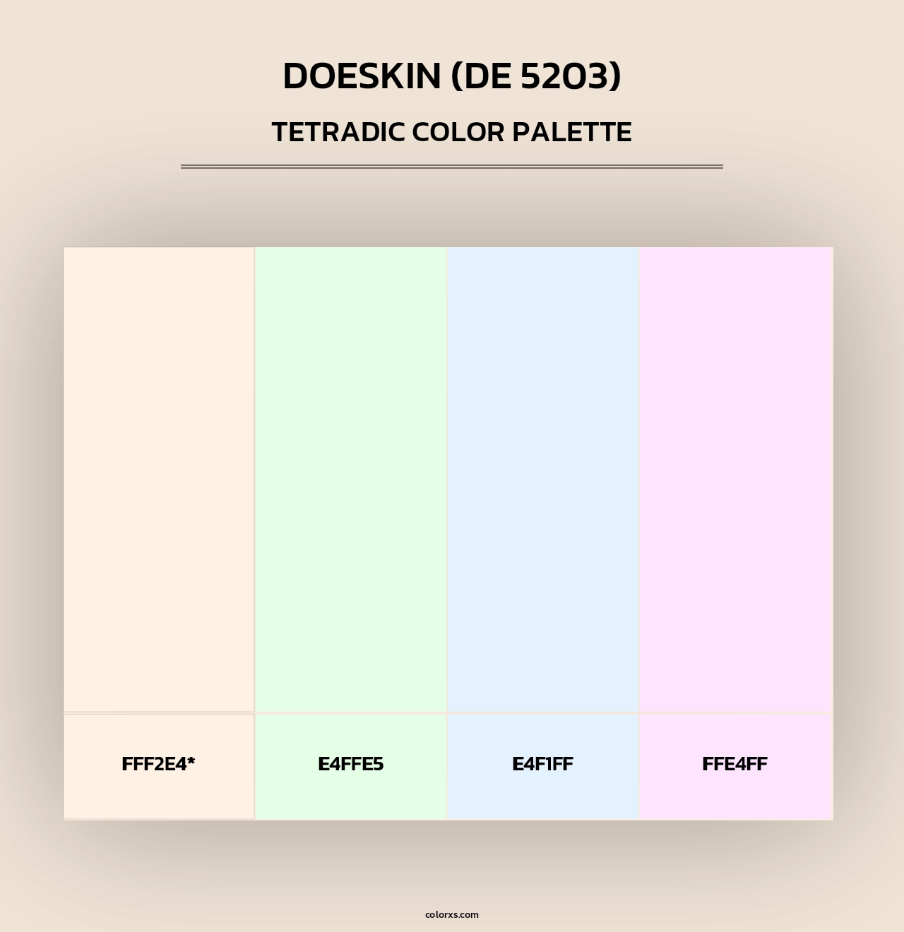 Doeskin (DE 5203) - Tetradic Color Palette