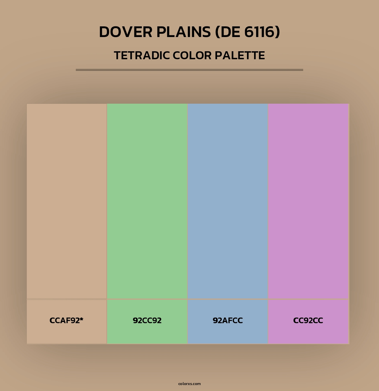 Dover Plains (DE 6116) - Tetradic Color Palette