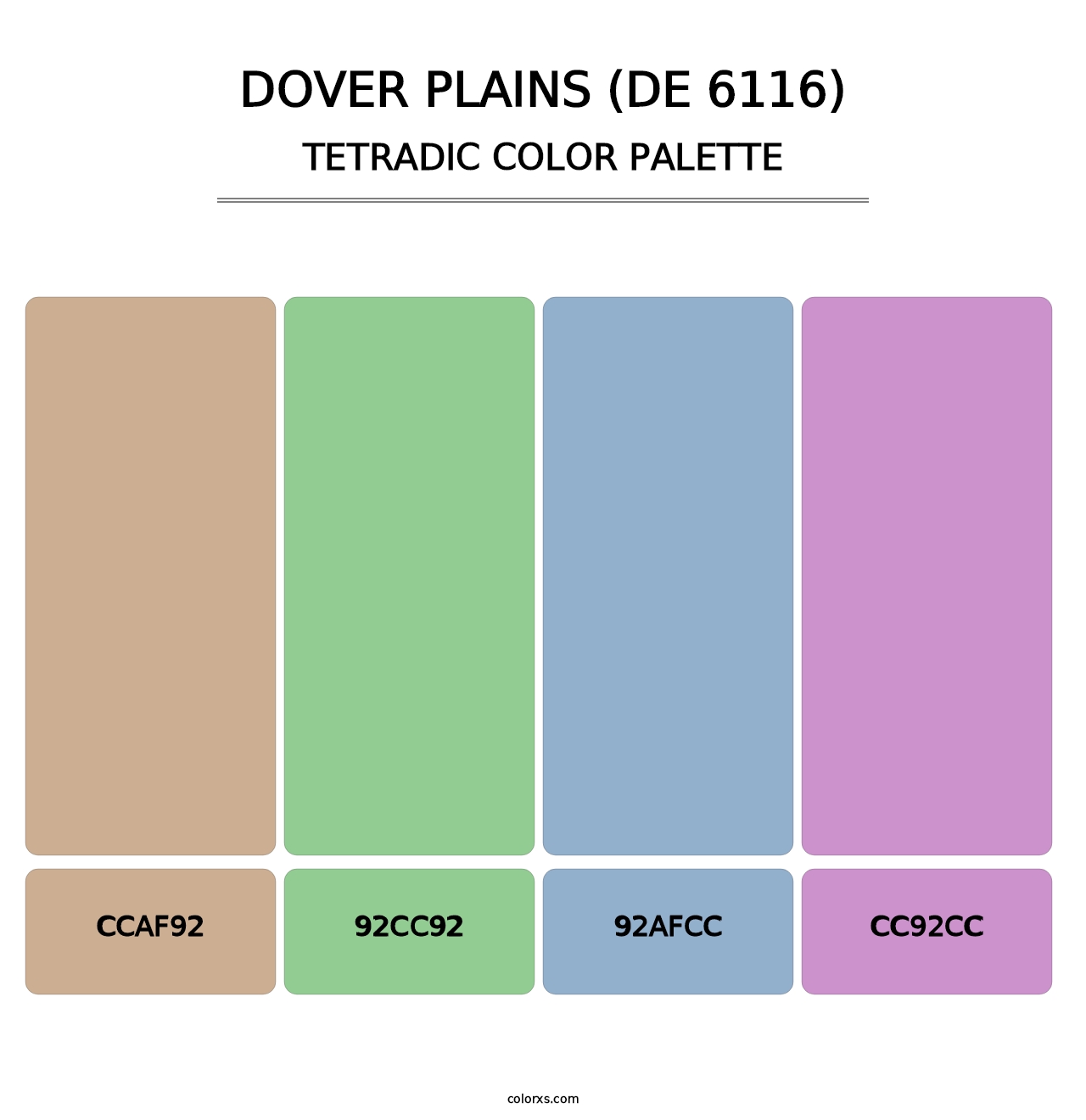 Dover Plains (DE 6116) - Tetradic Color Palette