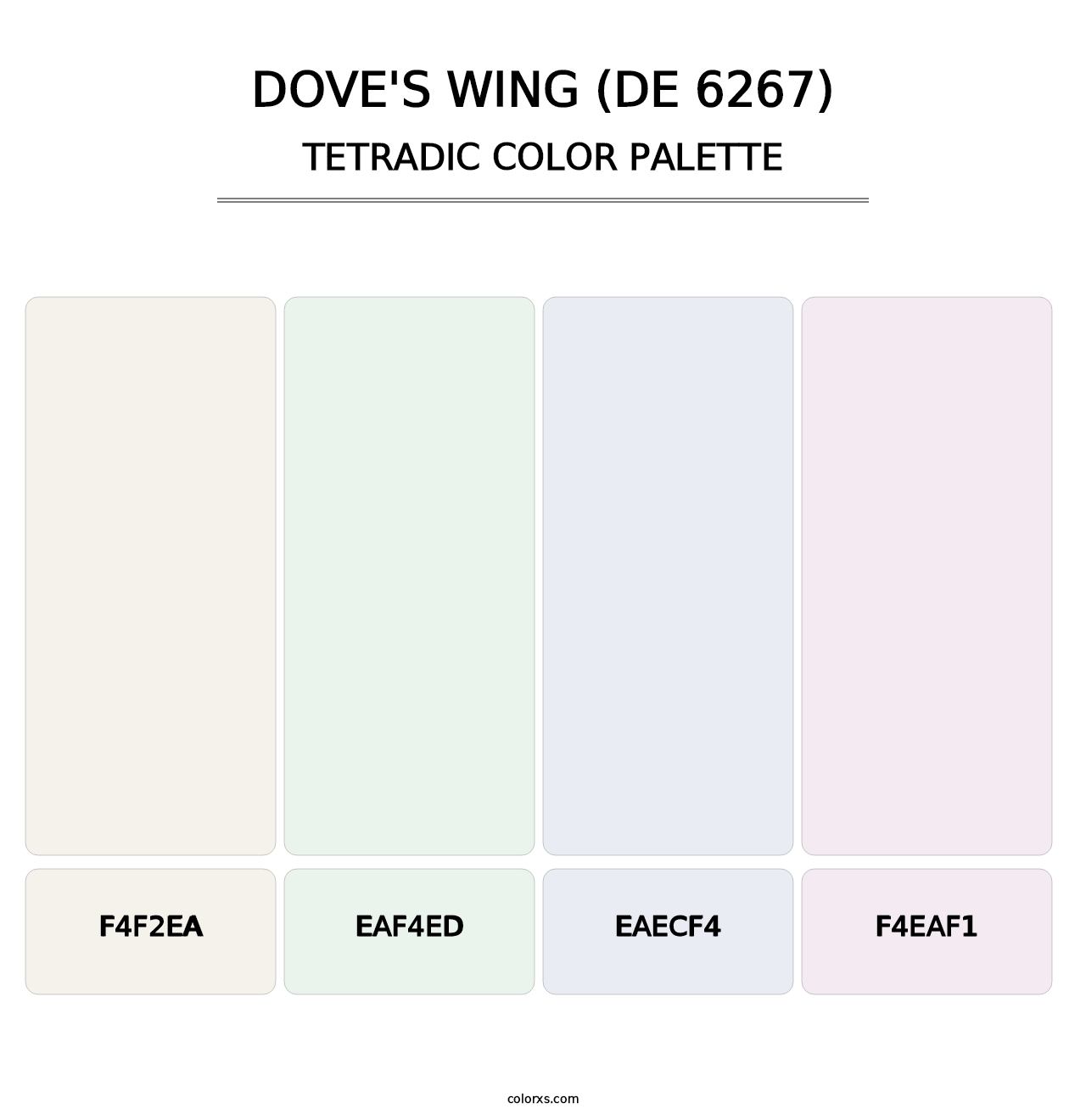 Dove's Wing (DE 6267) - Tetradic Color Palette