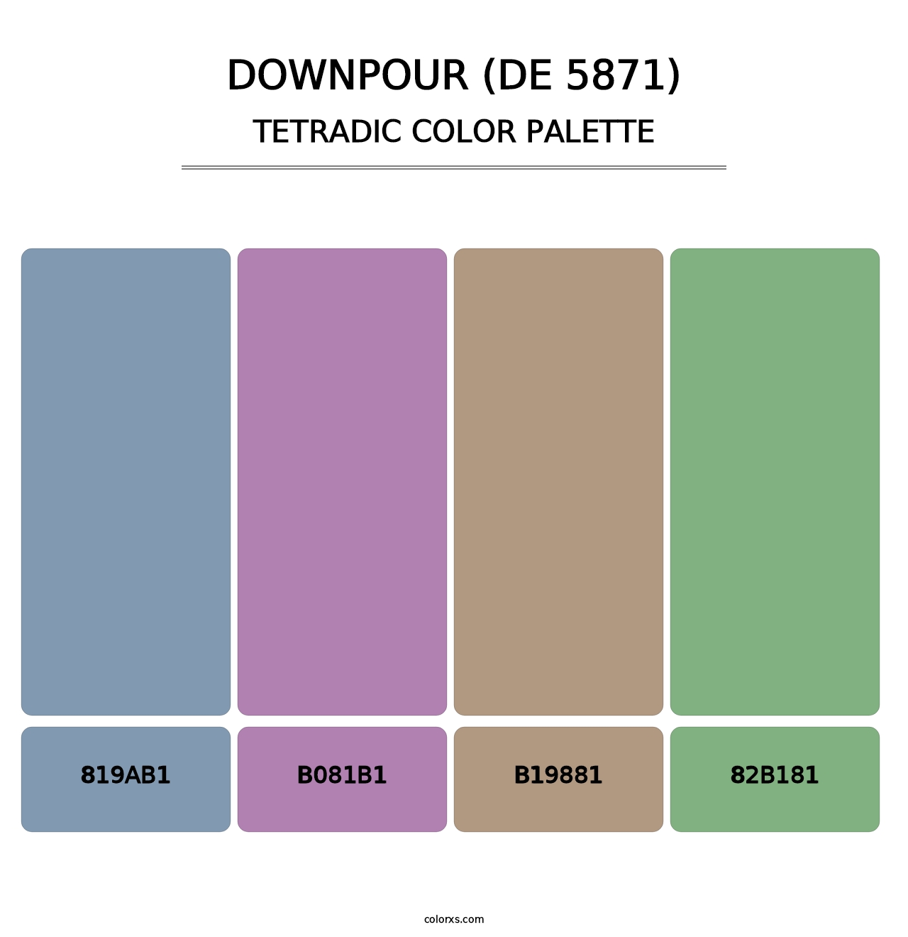 Downpour (DE 5871) - Tetradic Color Palette