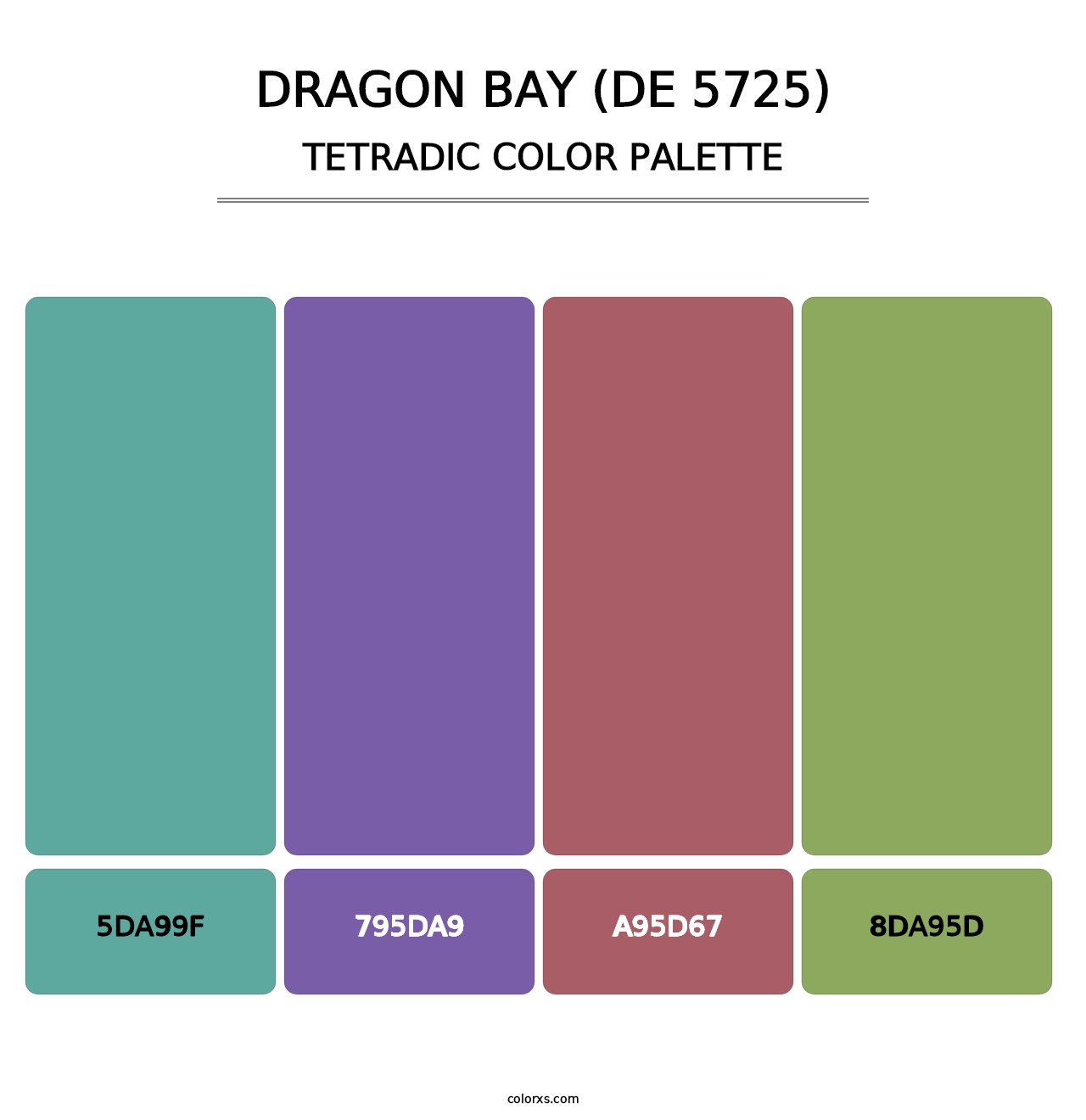 Dragon Bay (DE 5725) - Tetradic Color Palette