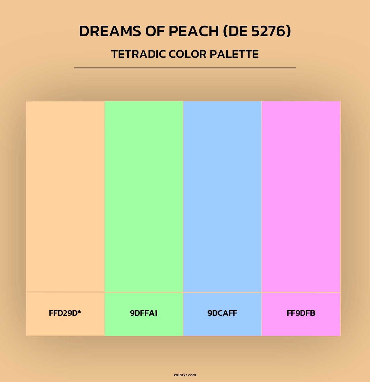 Dreams of Peach (DE 5276) - Tetradic Color Palette